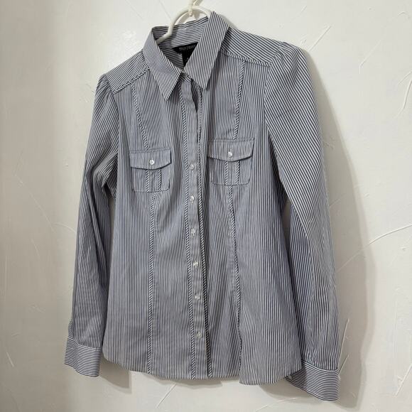 White House | Black Market Blouse Women’s Size 4 Button Up Long Sleeve Shirt - Picture 2 of 6